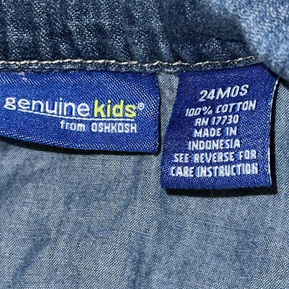 Genuine Kids from Oshkosh Jean Jacket w/snaps ~ 24 mos ~ - Picture 4 of 5
